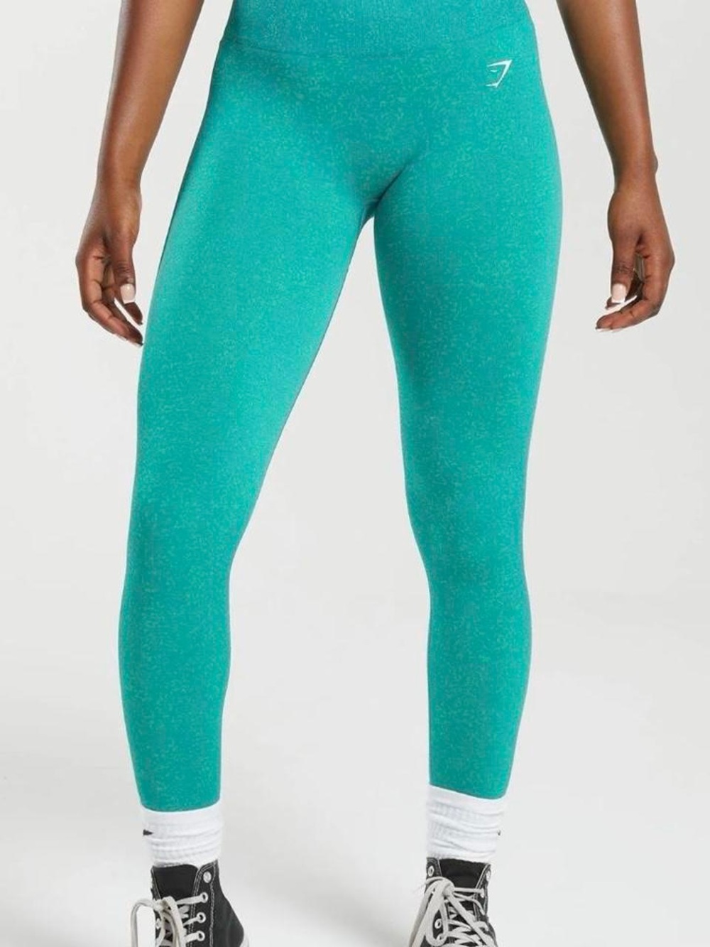 Gymshark Teal Adapt Fleck leggings with green speckles